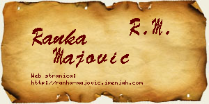 Ranka Majović vizit kartica